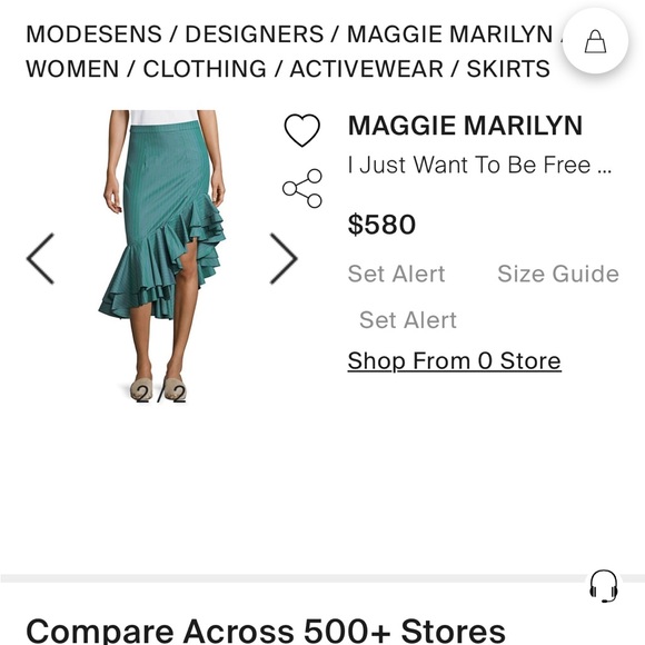 Maggie Marilyn I just want to be free strip high low asymmetric ruffle skirt - Picture 7 of 10